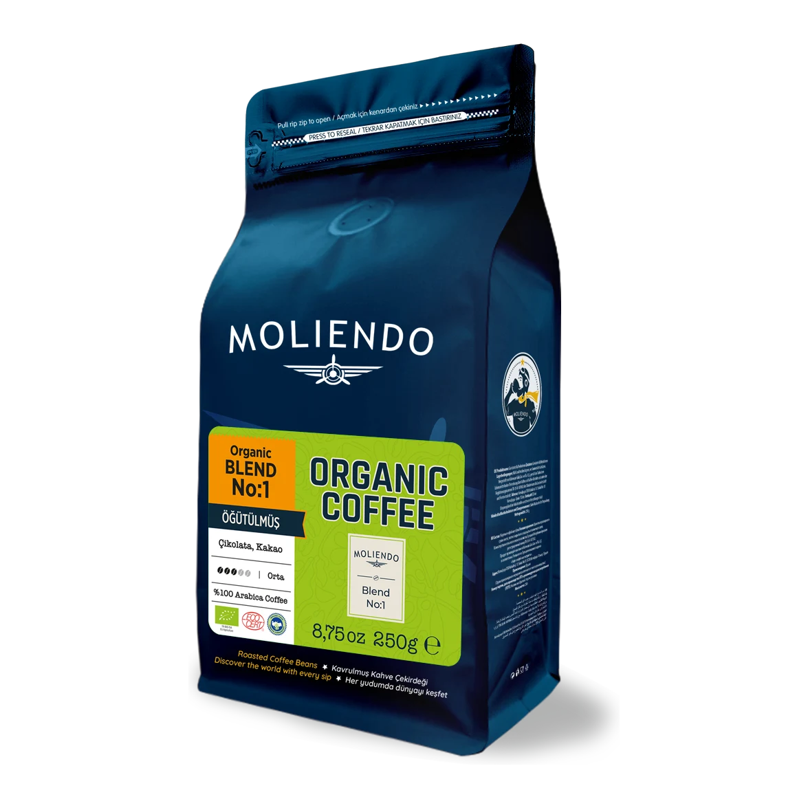 Moliendo Organic Blend No:1 (Öğütülmüş) Kahve 250 g